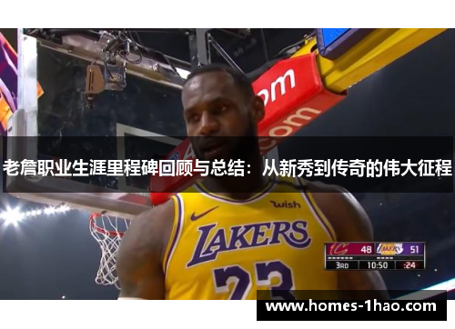 老詹职业生涯里程碑回顾与总结：从新秀到传奇的伟大征程