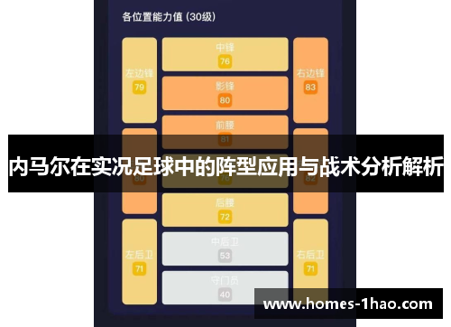 内马尔在实况足球中的阵型应用与战术分析解析